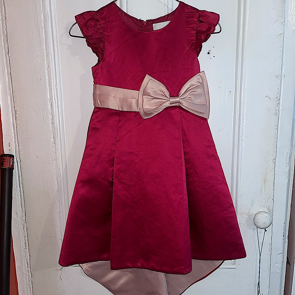 6X Formal Berry gown (machine washable!)